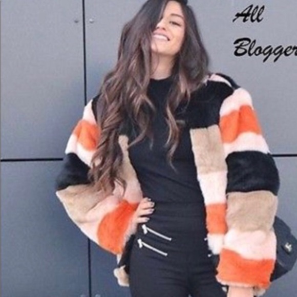 Zara multicolor aux fur - Picture 2 of 8